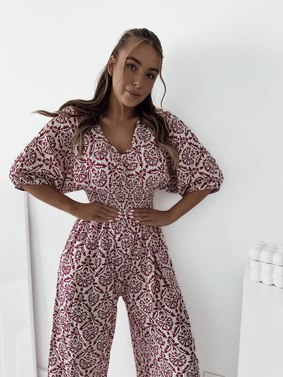 Royalfashion Combinaison à motifs pour femme