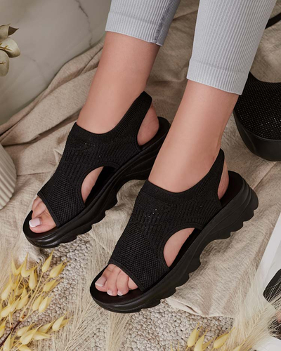 Royalfashion Sandales pour femmes avec tige et zircons Alebin