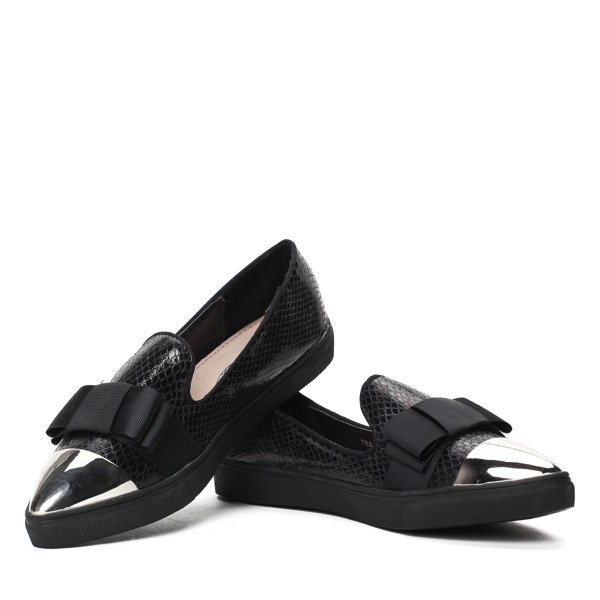 Slip-on noir avec un nœud Emmalynn - Footwear