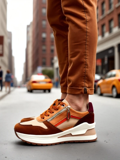 Royalfashion Chaussures de sport pour femmes avec un talon caché Bessase