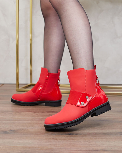 Royalfashion Bottes rouges mates pour femmes Setipfa