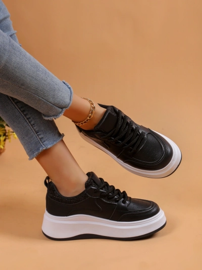 Royalfashion Baskets de sport à plateforme pour femmes Lincidi