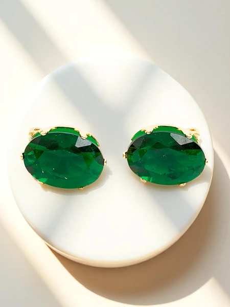 Boucles d'oreilles à clip pour femmes Royalfashion avec cristal
