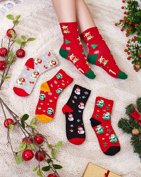 Royalfashion Chaussettes à motifs de Noël pour femmes 5/pack