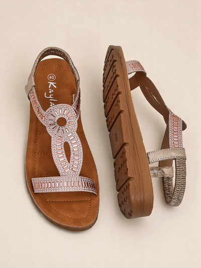 Sandales Royalfashion pour femmes avec brides décoratives Ava Shine