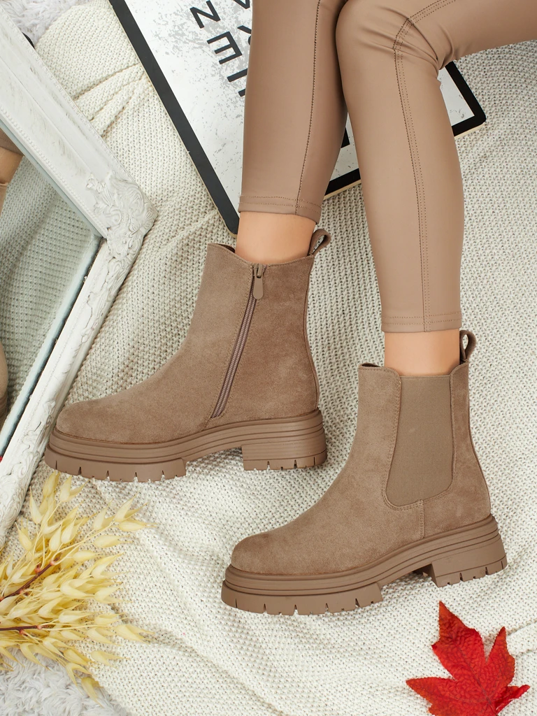 Bottines Chelsea pour femmes en éco-daim Lunvor