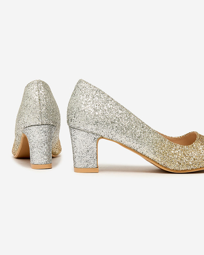 Royalfashion Escarpins à talon aiguille Yapunni pour femme Argent-doré