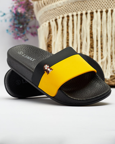 Royalfashion Tongs en caoutchouc jaune et noir pour femme Lierigs