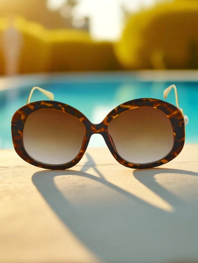 Royalfashion Lunettes de soleil avec branches décoratives Glam Shine