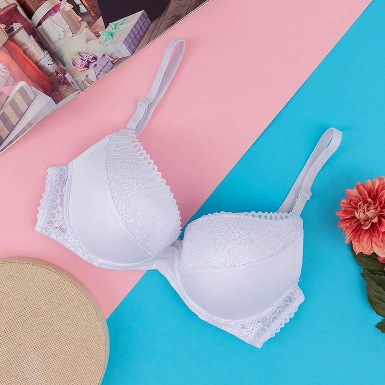 Soutien-gorge blanc en dentelle pour femme Sous-vêtements