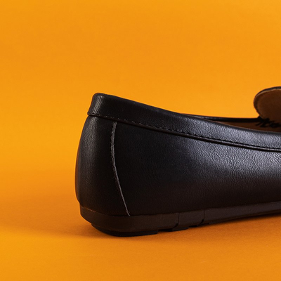 Mocassins noirs pour femmes avec décoration Esiro - Footwear