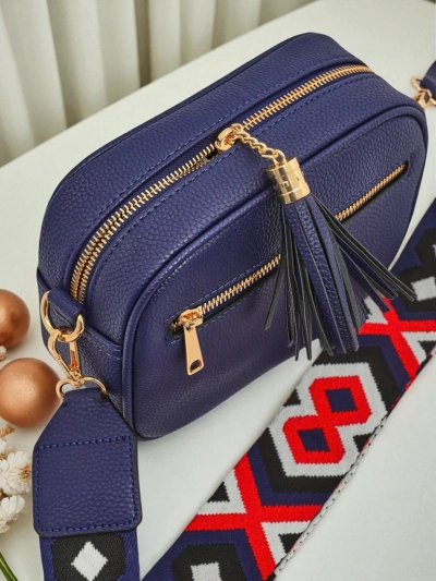 Royalfashion Petit sac à main pour femme en cuir écologique avec bandoulière colorée Kovi Lace