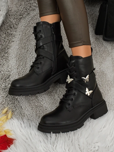 Bottines worker pour femmes avec décorations Motill