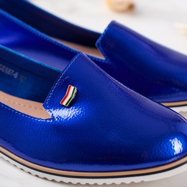 Mocassins Cyganeska femme bleu cobalt - Chaussures 1