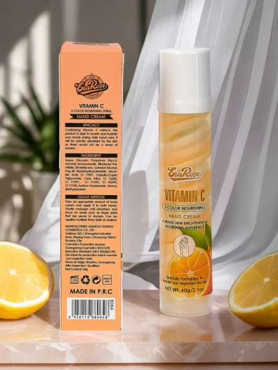 EraRose Aurelia - crème mains à la vitamine C, soin 3 couleurs, 60g