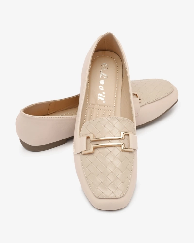 OUTLET Royalfashion Beige mocassins pour femme Bulerol