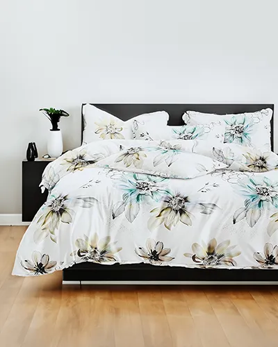 Royalfashion Ensemble de literie à motifs 160x200 ensemble de 4 PIÈCES