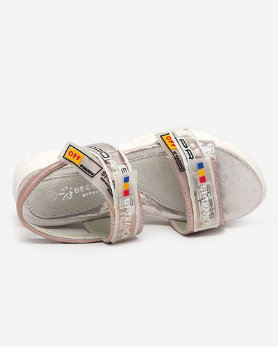 Sandales roses pour enfants fermées par velcro Keris - Footwear