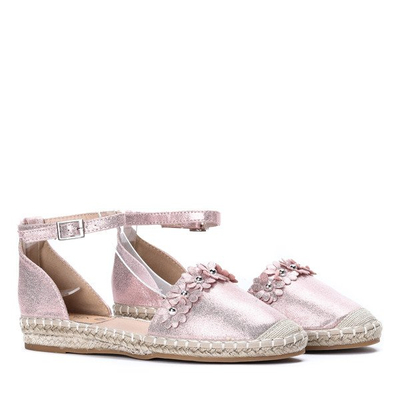 OUTLET Espadrilles roses à fleurs Ostera - Chaussures