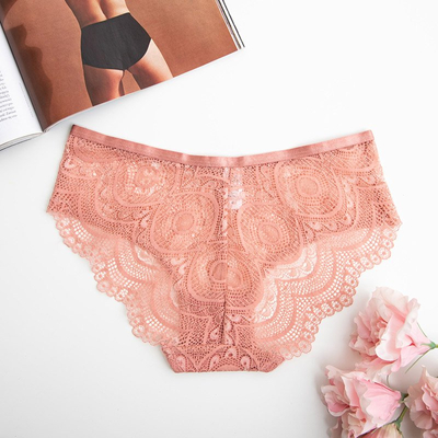 Culotte femme en dentelle rose - Sous-vêtements