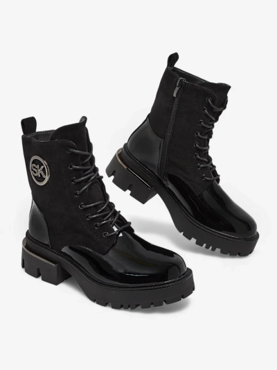 Bottines pour femmes en cuir écologique et daim écologique Lalunes