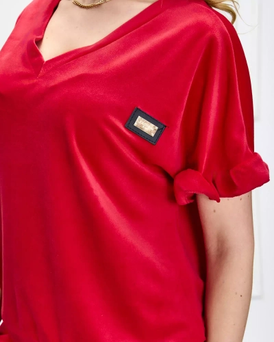 Ensemble de survêtement rouge pour femme avec embellissements - Vêtements