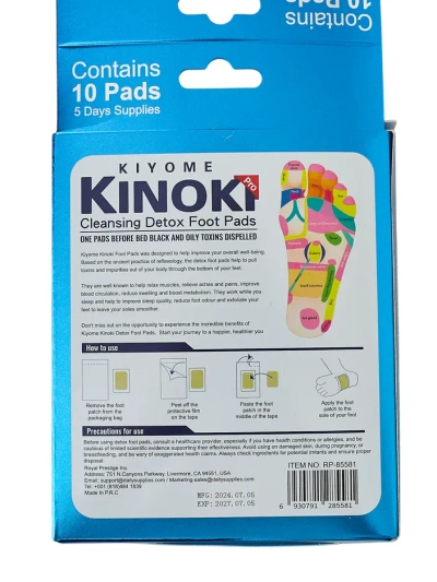 PLÂTRES DE NETTOYAGE DES PIEDS DETOX KINOKI 10 pcs