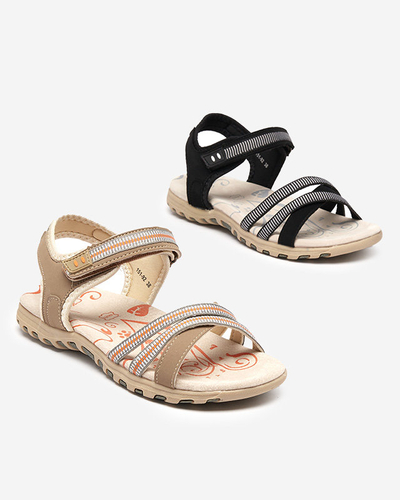 OUTLET Sandales à semelles plates noires pour femmes Weirovi- Shoes