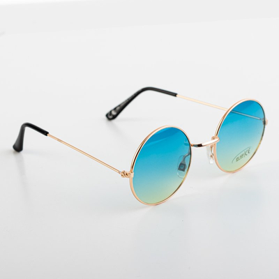 Lunettes de soleil femme en lin bleu - Lunettes