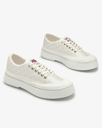 OUTLET Royalfashion Baskets compensées Ferriva pour femme en blanc
