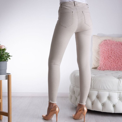 Pantalon taille haute gris - Pantalon 1