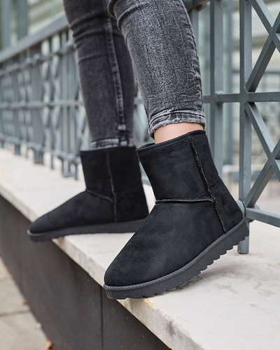 Royalfashion Bottes pour femmes a'la bottes de neige de couleur noire Aener