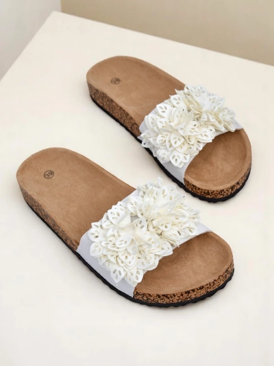 Royalfashion tongs pour femmes avec petites fleurs Occes