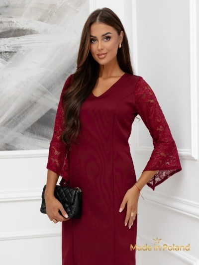 Mini-robe pour femmes à manches en dentelle Livia Style