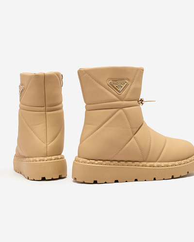 Royalfashion Camel bottes pour femmes a'la bottes de neige Oterika