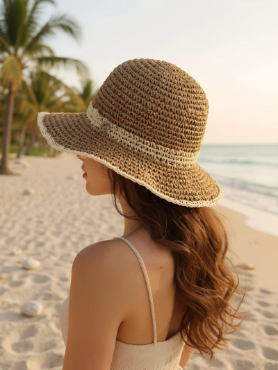 Royalfashion Chapeau de paille femme Sun Bloom