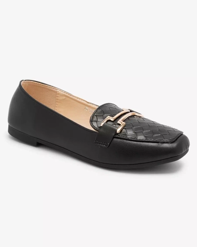 Royalfashion Mocassins femme noir Bulerol