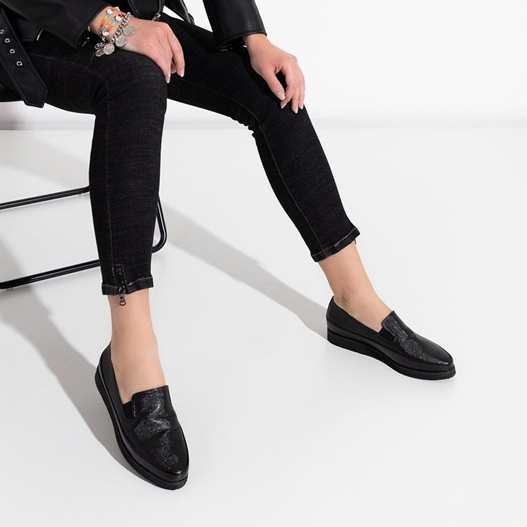OUTLET Slip on noir brillant femme Melerda - Footwear