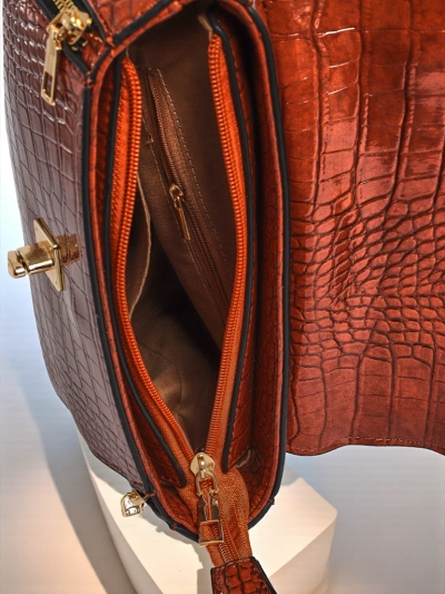Sac à main pour femmes Vesta Classica – cuir écologique suédé marron