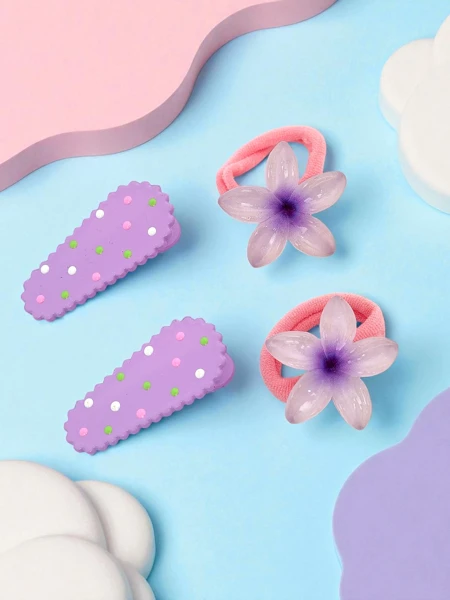 Set de barrettes à cheveux à motif floral