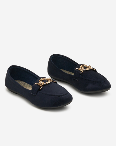 Mocassins en éco-daim bleu marine Brussi - Footwear