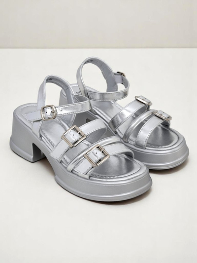 Royalfashion Sandales à talon bas pour femme Otteze