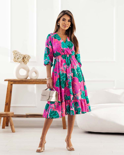Royalfashion Robe midi pour femme avec motif original