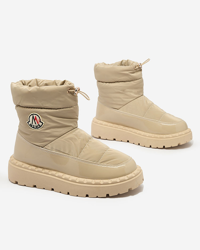 Royalfashion Bottes de neige à enfiler pour femme de couleur marron clair Ireda
