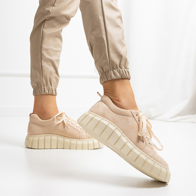 OUTLET Chaussures de sport tissées beiges femme Ristao - Footwear