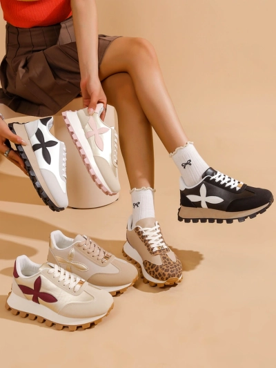 Royalfashion Baskets de sport pour femmes sur une semelle plus épaisse Aloqa