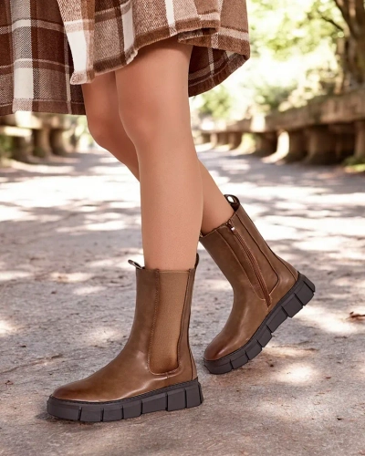 Royalfashion Bottes à plateforme pour femmes Couell