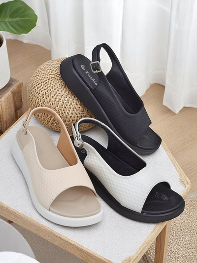 Royalfashion Sandales pour femmes Riva à semelle épaisse