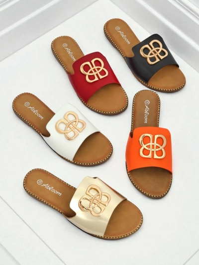 Royalfashion Chaussons pour femmes à semelle plate Heraklia