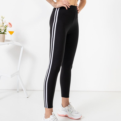 Legging femme noir à rayures - Vêtements